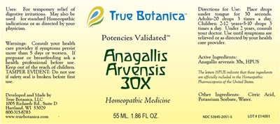 Anagallis Arvensis 30x (Anagallis Arvensis 30x 55 mL Otc V1 5 2014)